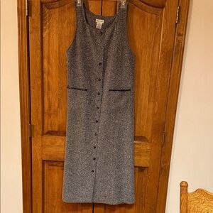 White Stag Gray Button-Front Midi Dress